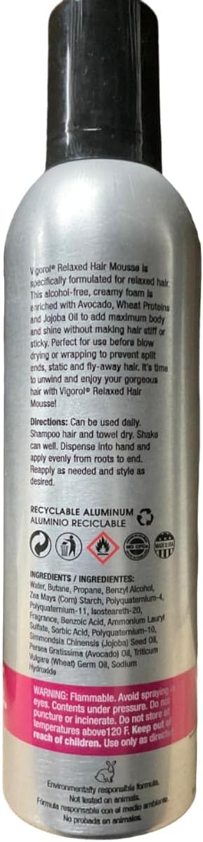VIGOROL Relaxed Hair Mousse (12oz) Vigorol
