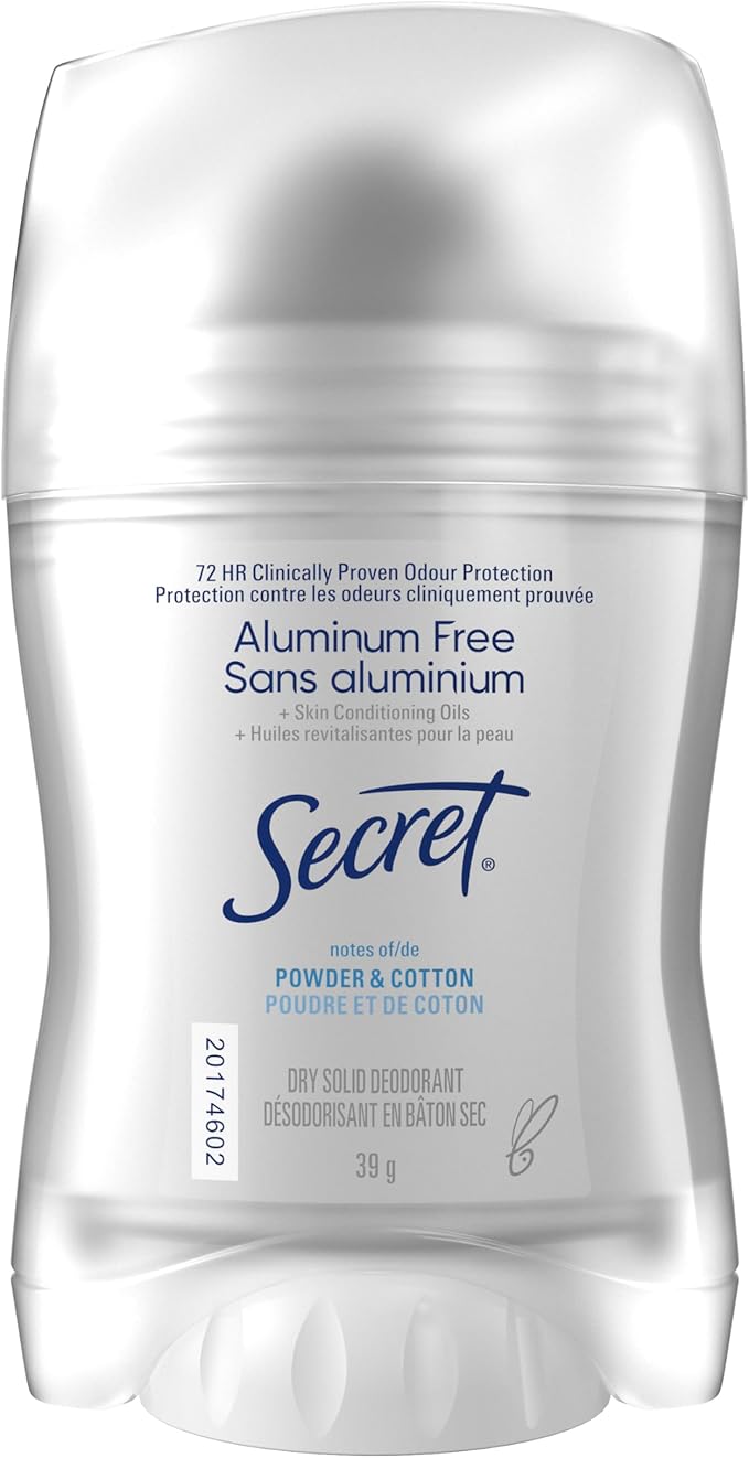Secret Clinically Proven Aluminum Free Deodorant for Women Powder Cotton 39g