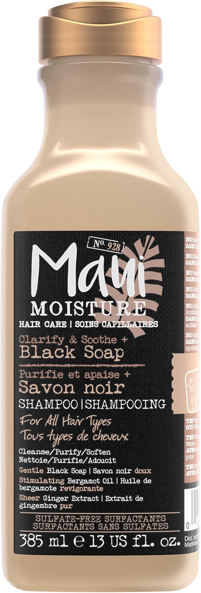 Maui Moisture Black Soap Shampoo 385ml
