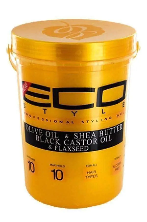 Eco Style Gold Olive Oil & Shea Butter Black Castor Oil & Flaxseed Styling Gel 5lb Eco Style